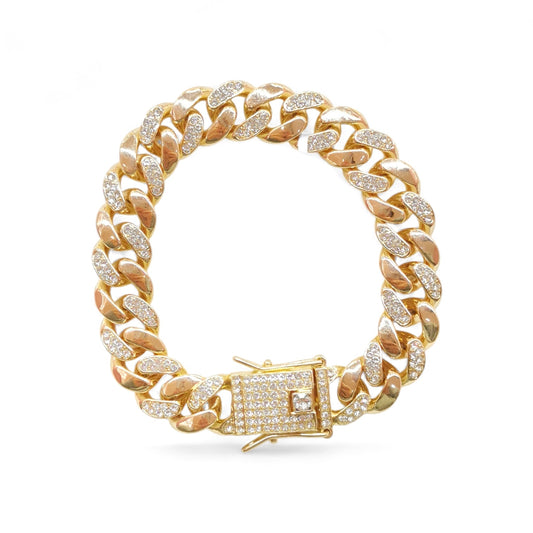 PULSO ESLABONES ZIRCONIA CHUNKY