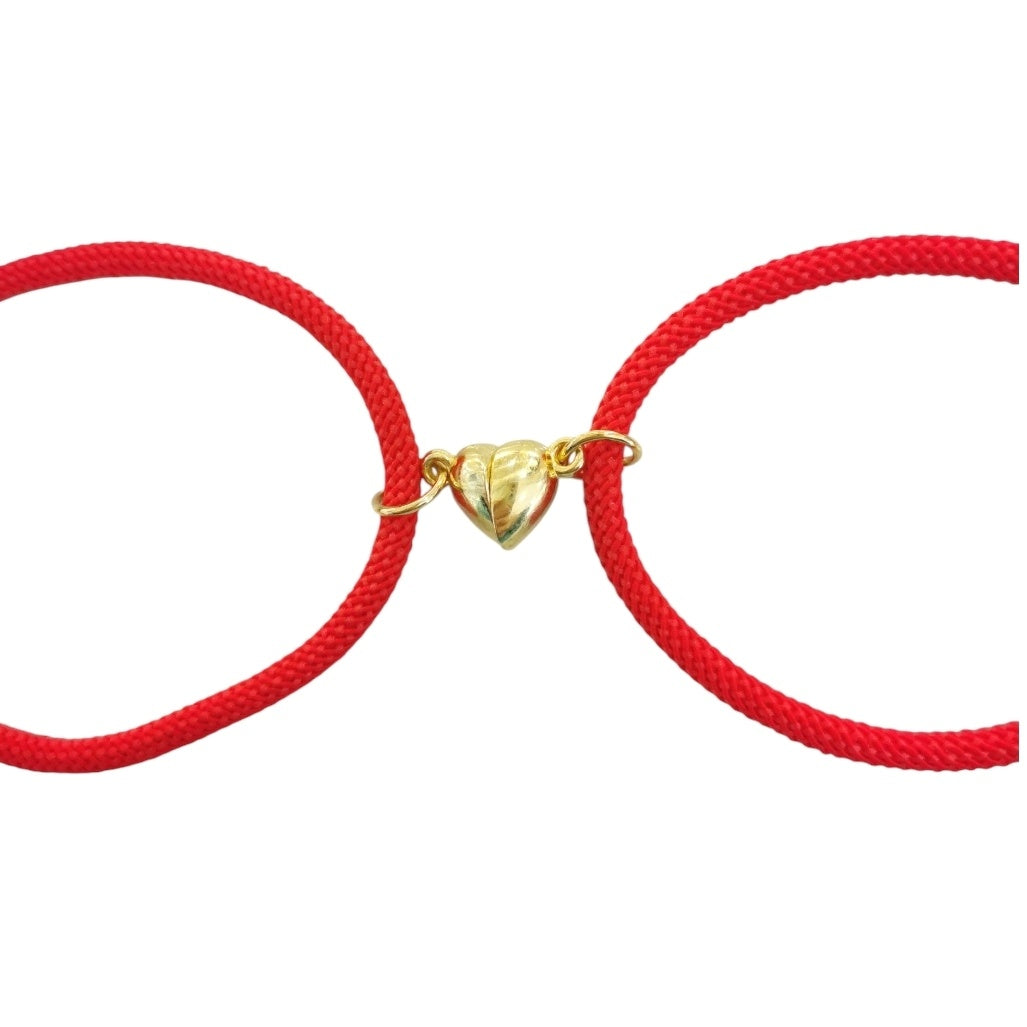 PULSERA CORAZONES MAGNETICOS ROJA