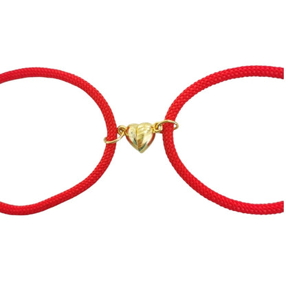 PULSERA CORAZONES MAGNETICOS ROJA