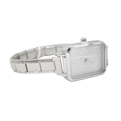 RELOJ ITALIANO RECTANGULO BLANCO