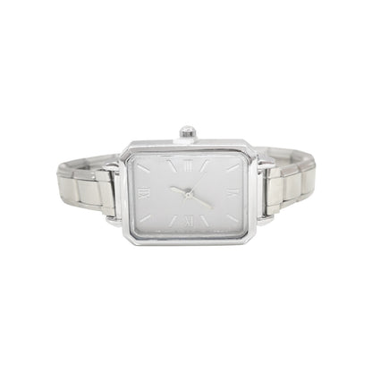 RELOJ ITALIANO RECTANGULO BLANCO