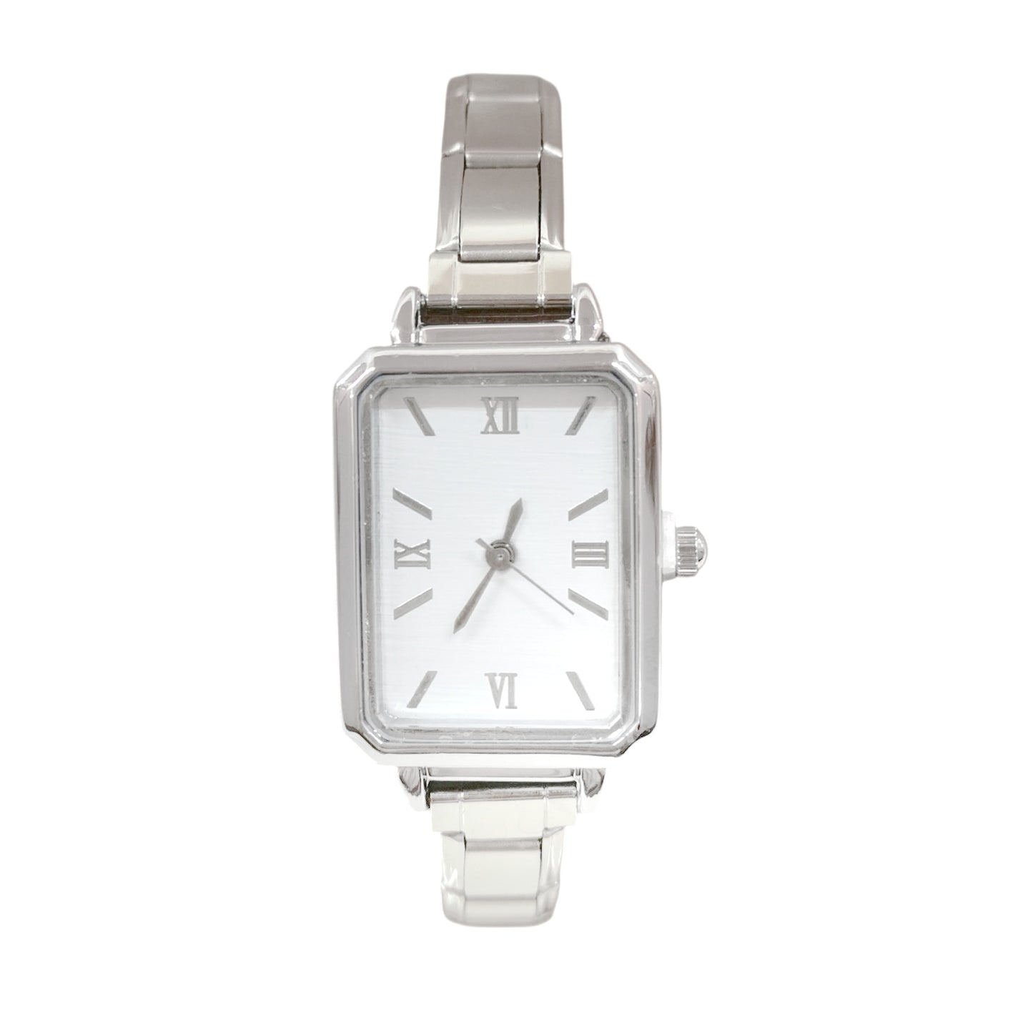 RELOJ ITALIANO RECTANGULO BLANCO