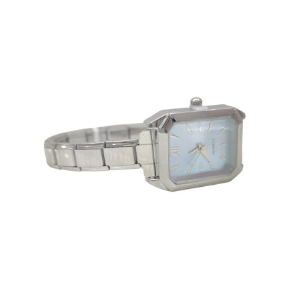 RELOJ ITALIANO RECTANGULO AZUL
