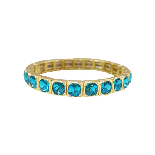 BRAZALETE ZIRCONIAS AZUL