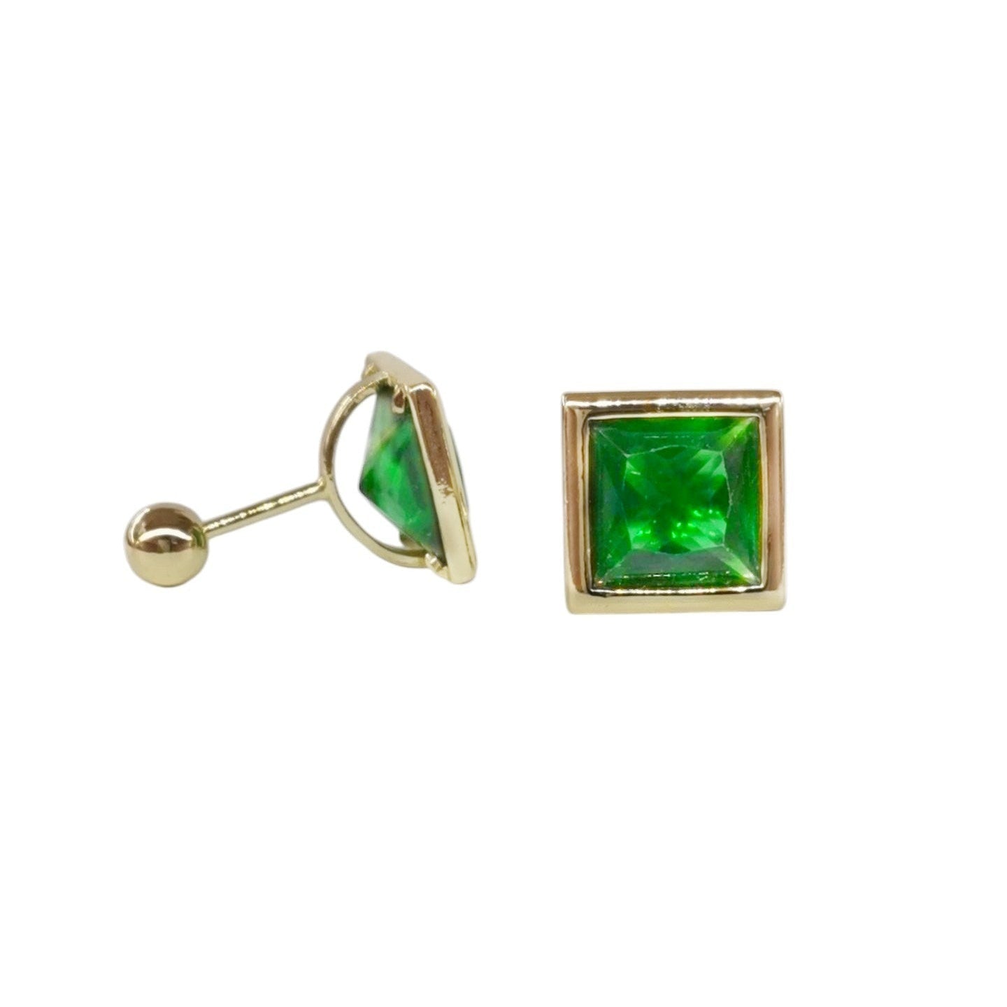 BROQUELES CUADRO ZIRCONIA GRANDE