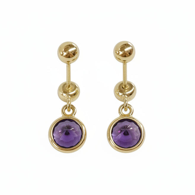 ARETES DOBLE CIRCULO ZIRCONIAS