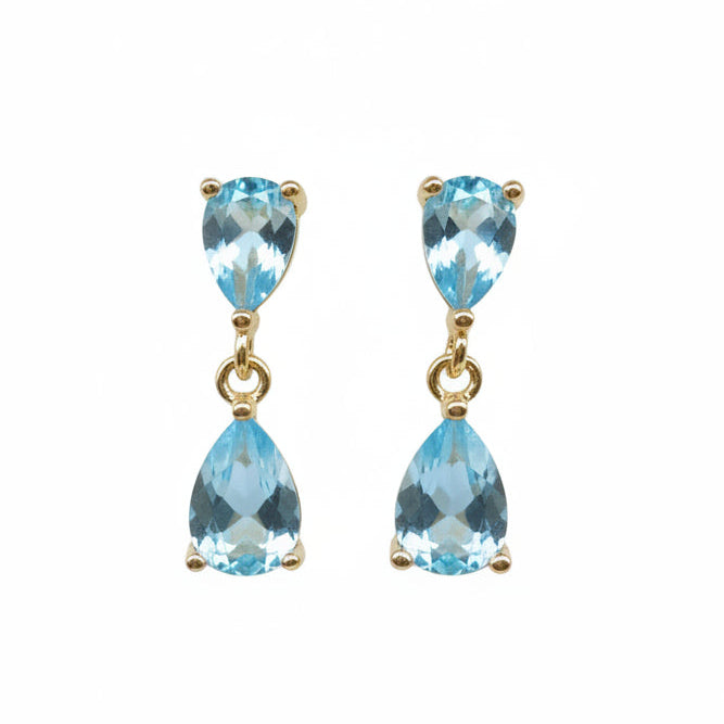 ARETES ZIRCONIA DOBLE GOTA