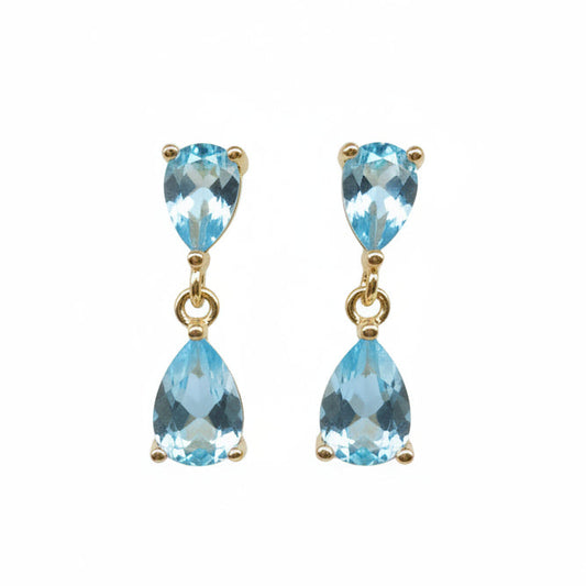 ARETES ZIRCONIA DOBLE GOTA