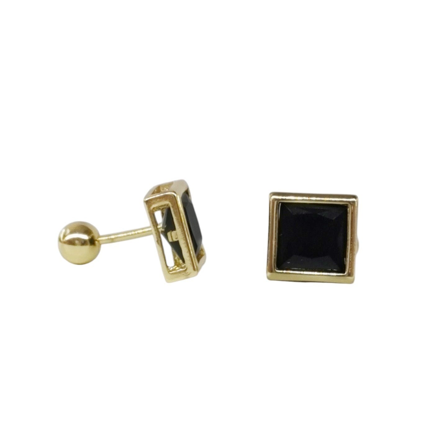BROQUELES CUADRO ZIRCONIA CHICOS