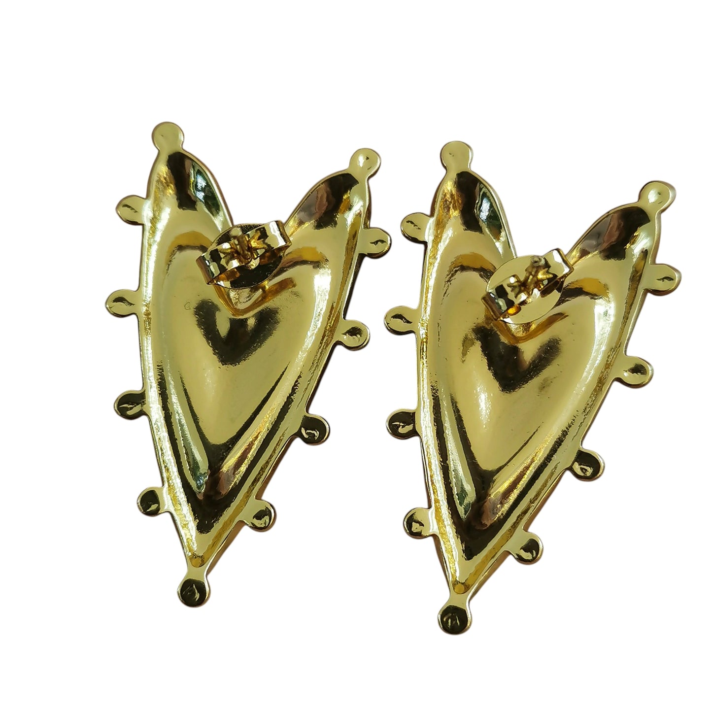 ARETES CORAZON PLANO PERLA
