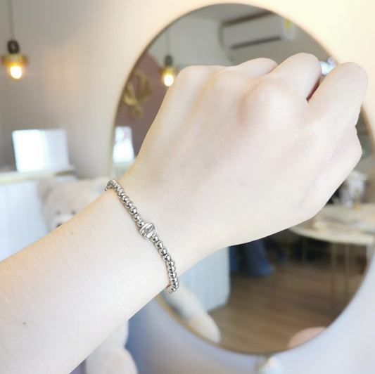 PULSERA INICIAL PLATEADA