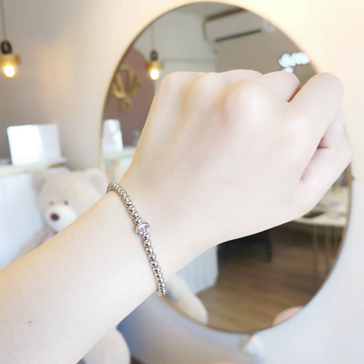 PULSERA INICIAL PLATEADA