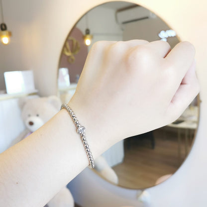 PULSERA INICIAL PLATEADA