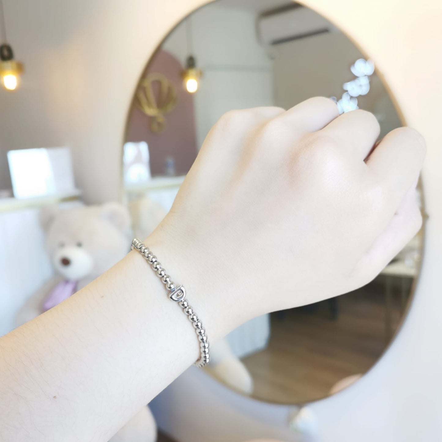 PULSERA INICIAL PLATEADA