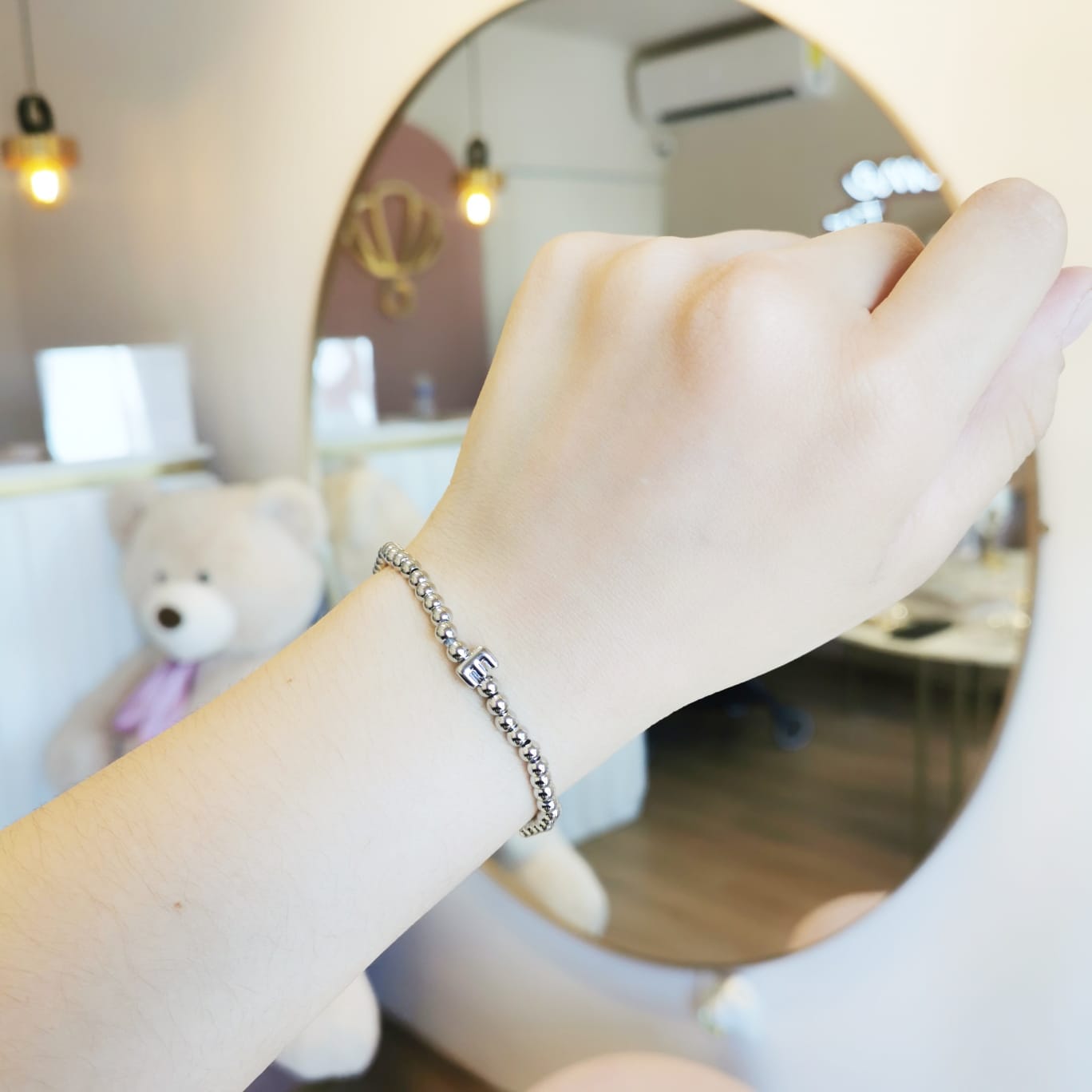 PULSERA INICIAL PLATEADA