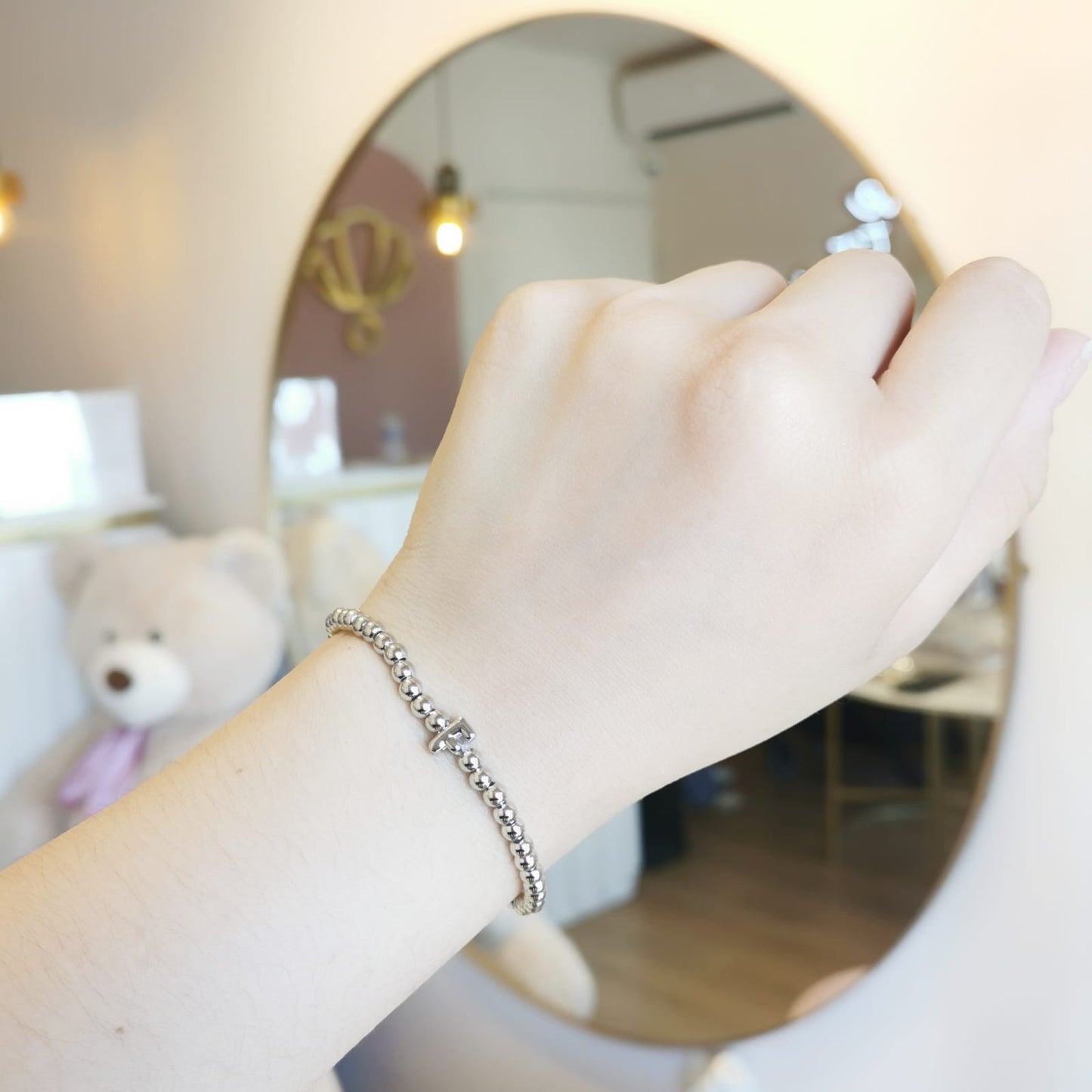 PULSERA INICIAL PLATEADA