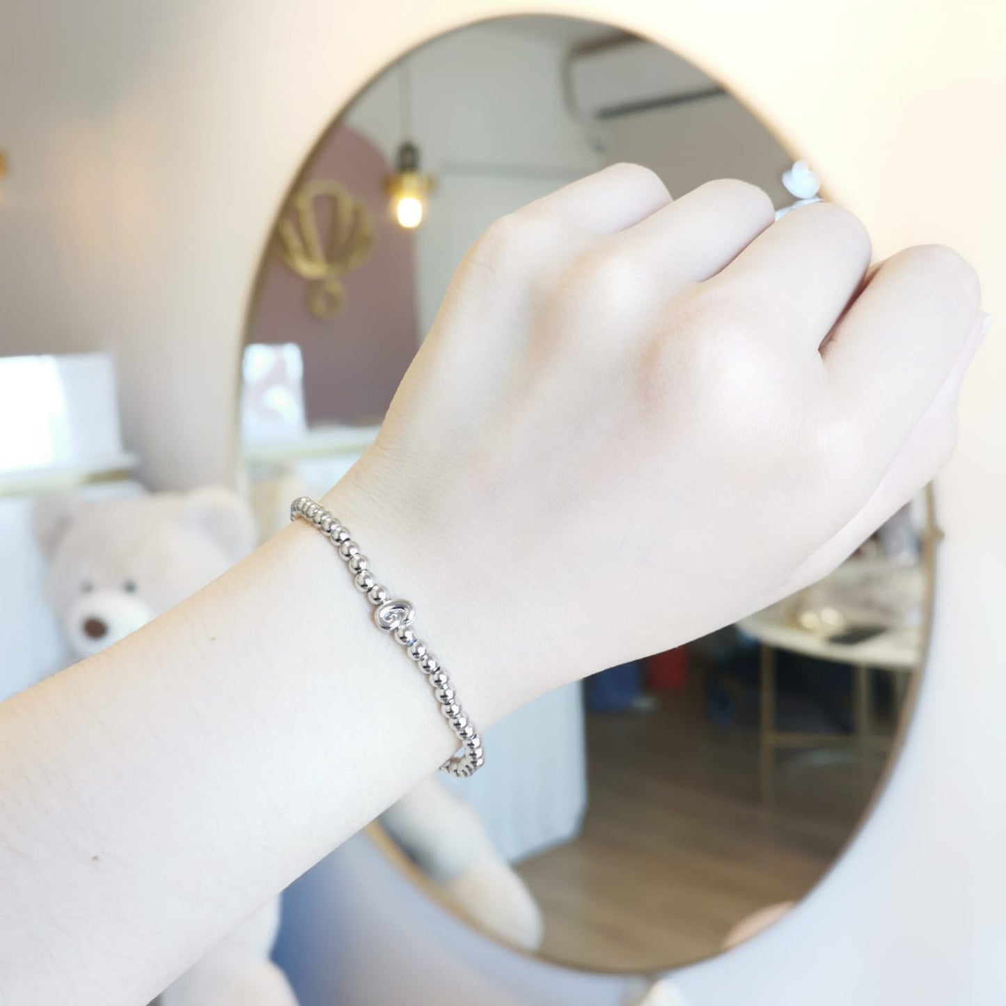 PULSERA INICIAL PLATEADA