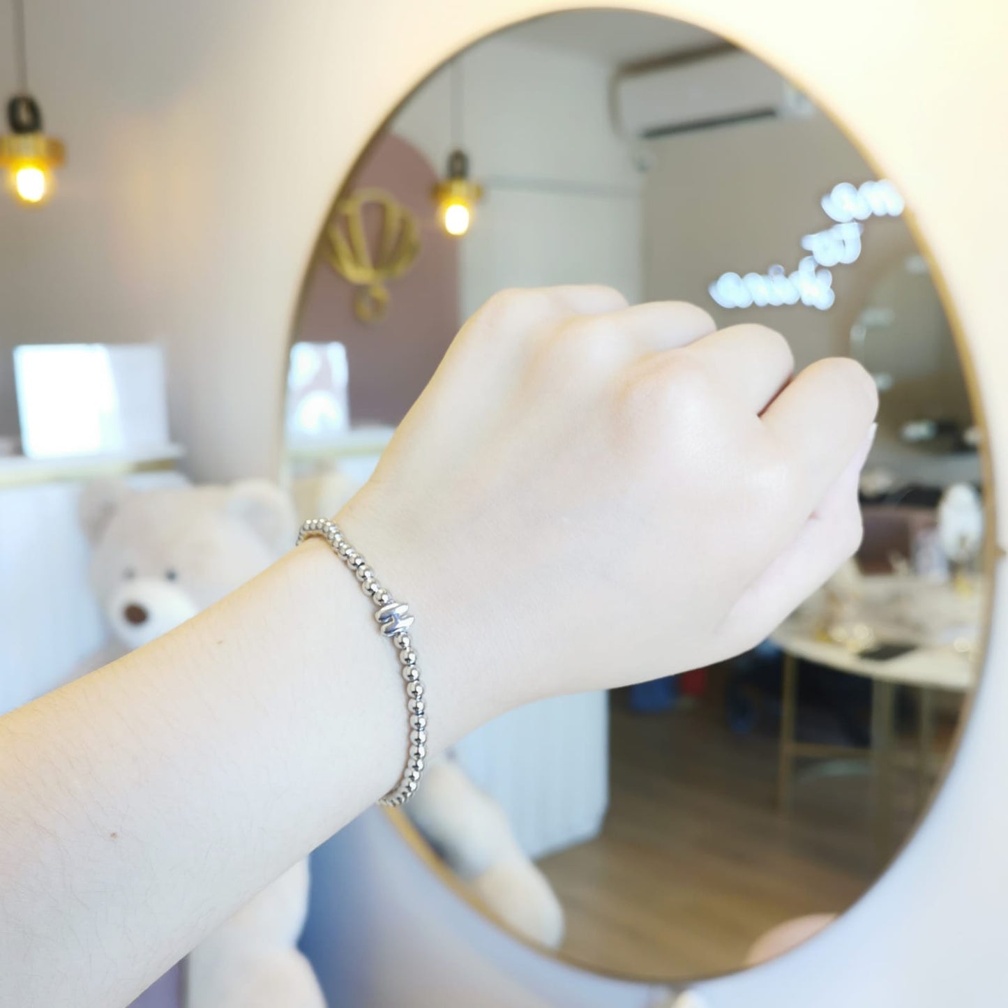PULSERA INICIAL PLATEADA