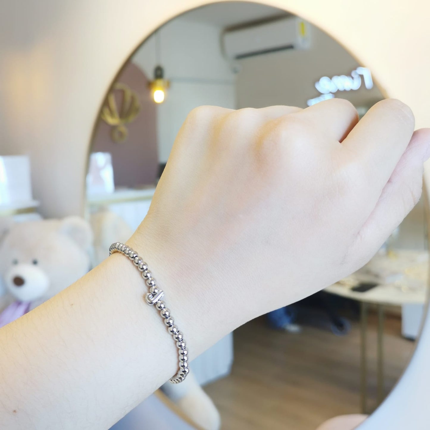 PULSERA INICIAL PLATEADA