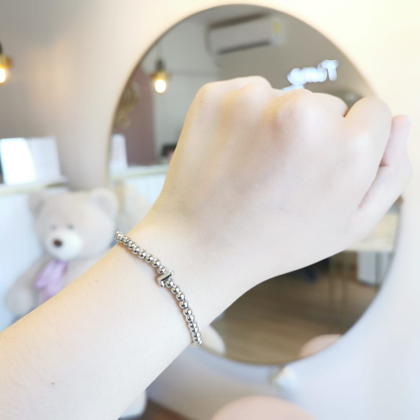 PULSERA INICIAL PLATEADA