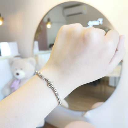 PULSERA INICIAL PLATEADA