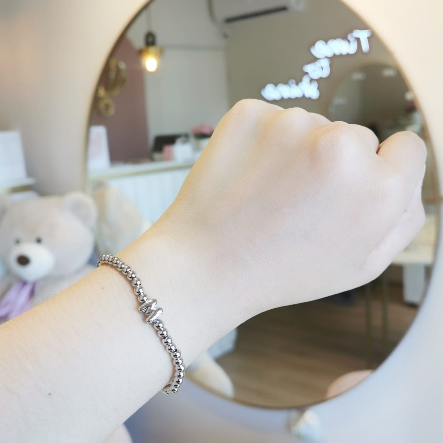 PULSERA INICIAL PLATEADA