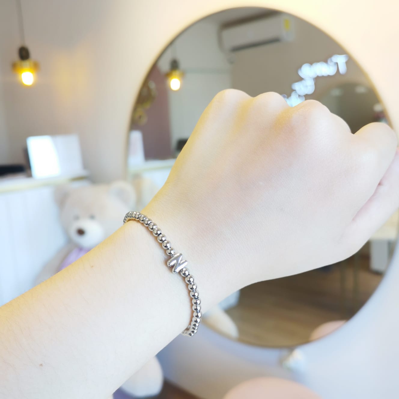 PULSERA INICIAL PLATEADA