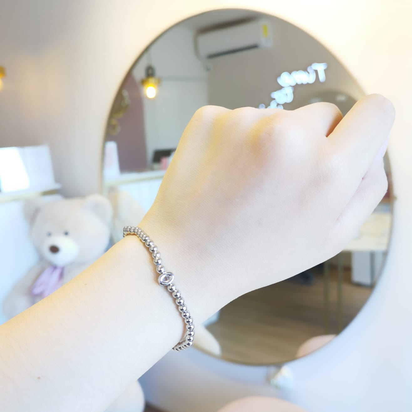 PULSERA INICIAL PLATEADA