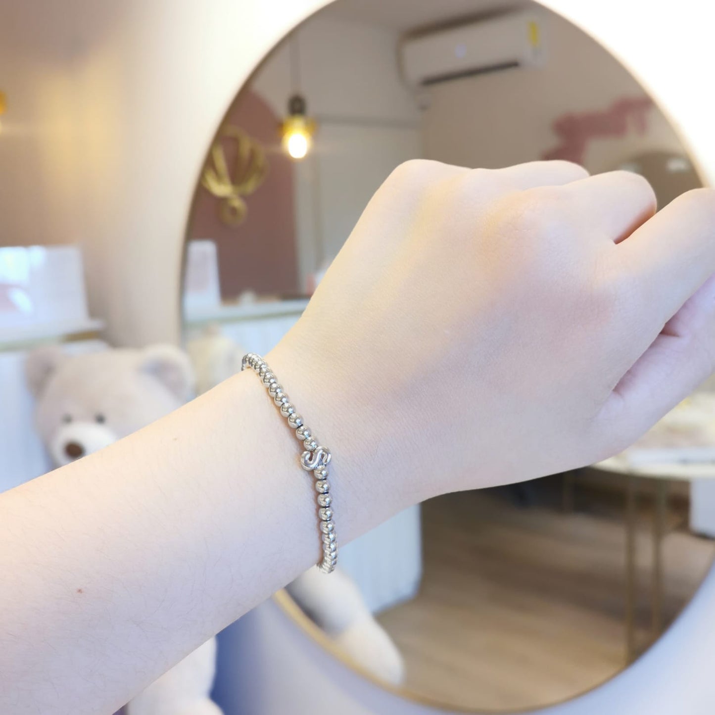 PULSERA INICIAL PLATEADA