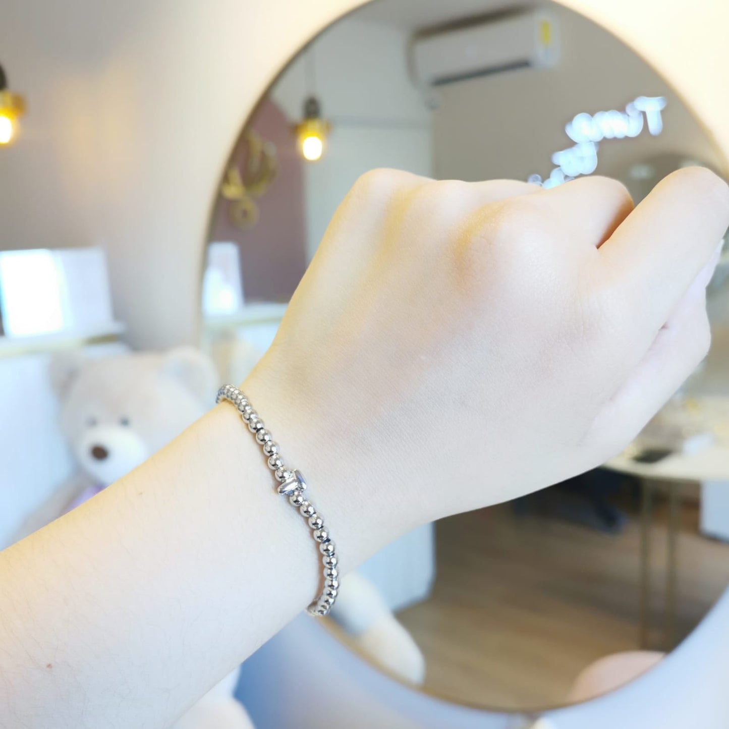PULSERA INICIAL PLATEADA