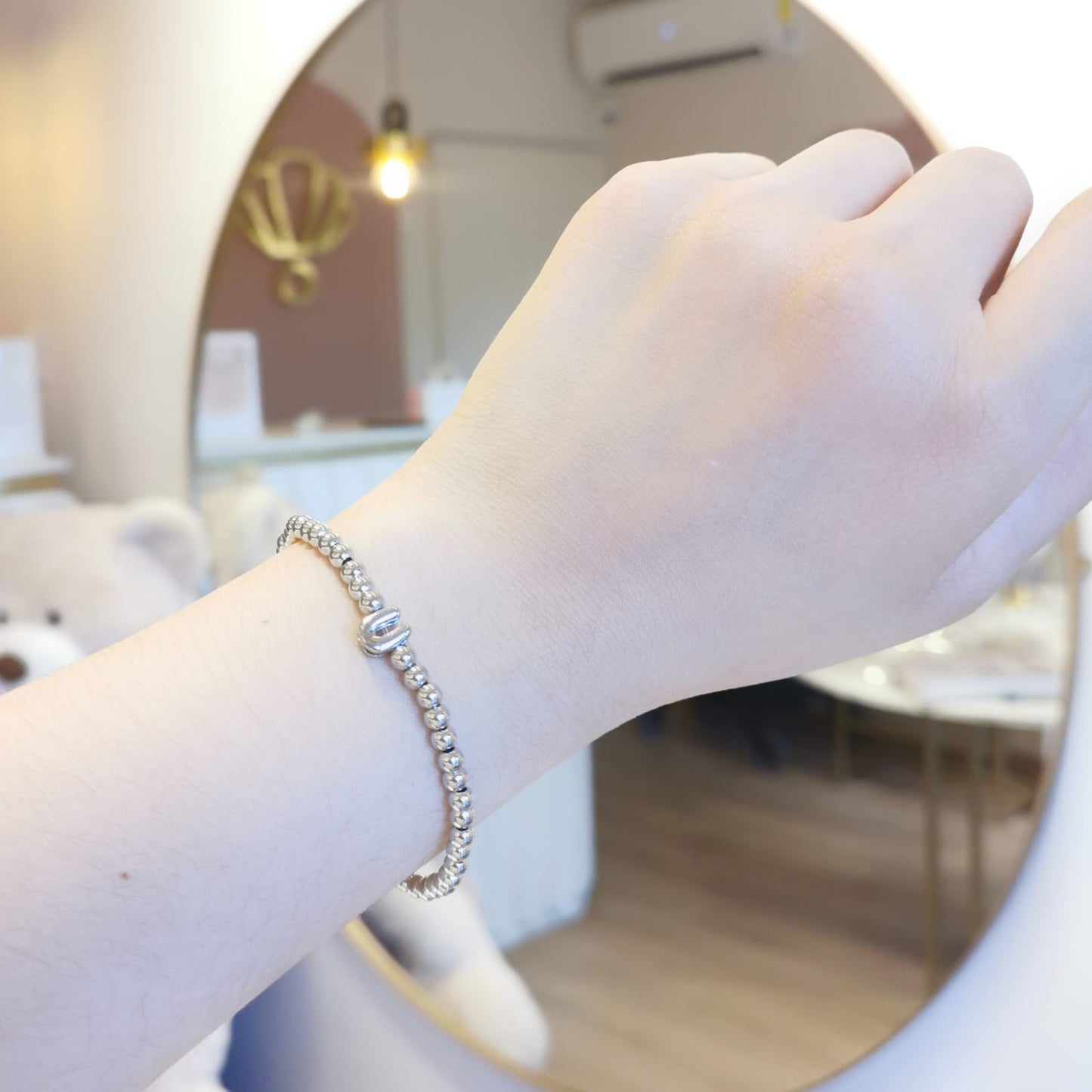 PULSERA INICIAL PLATEADA