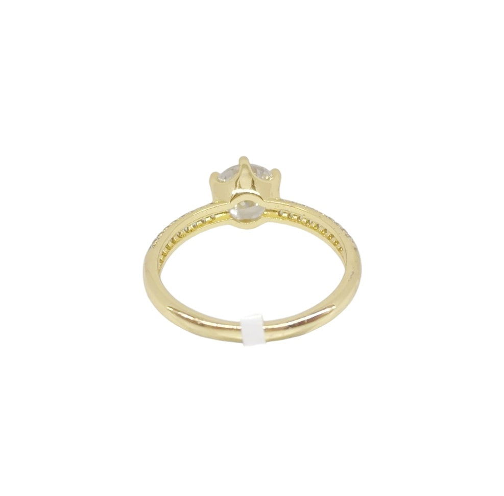 ANILLO GOLDEN PIEDRA BLANCA