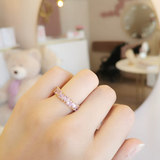ANILLO CORAZONES ROSAS