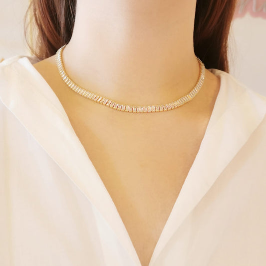 CADENA ZIRCONIAS RECTANGULAR