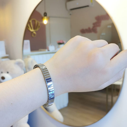 BRAZALETE PLATEADO BARRITAS
