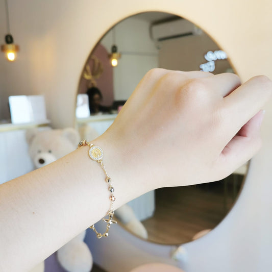 PULSERA ROSARIO TRICOLOR