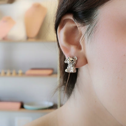 PAR BROQUEL OSITO PLATEADO