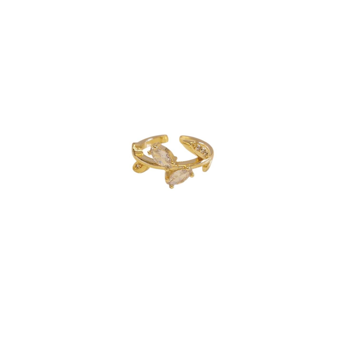 ANILLO HOJAS ZIRCONIA