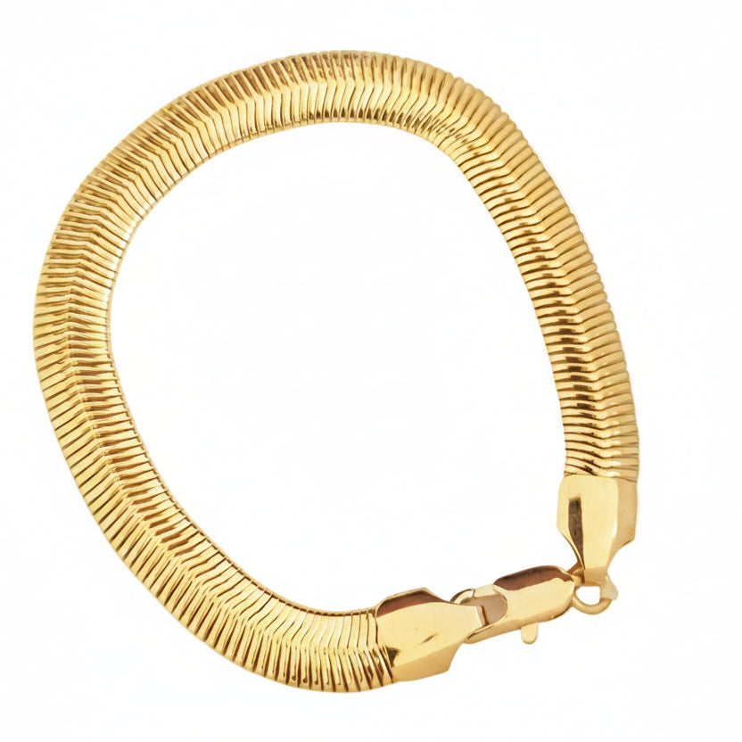 PULSERA PANZA DE VIBORA DORADA