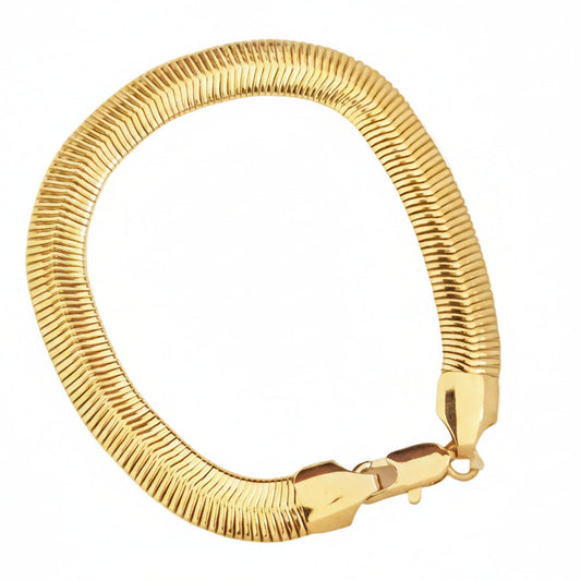 PULSERA PANZA DE VIBORA DORADA