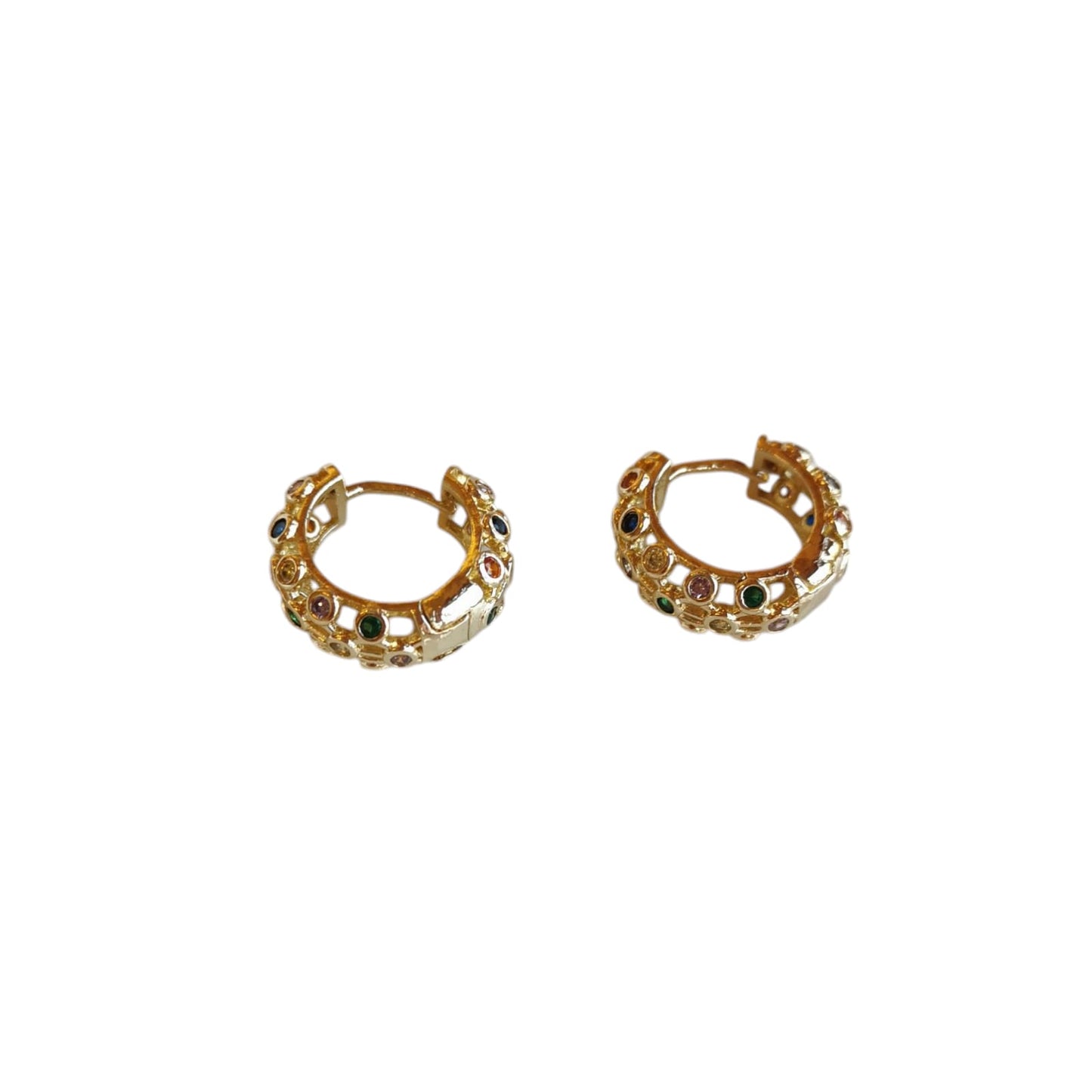 PAR ARRACADA ZIRCONIA COLORES